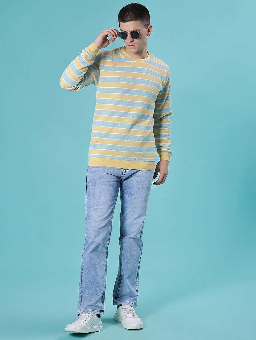 men striped long sleeve regular fit pullover - 21959707 -  Standard Image - 4