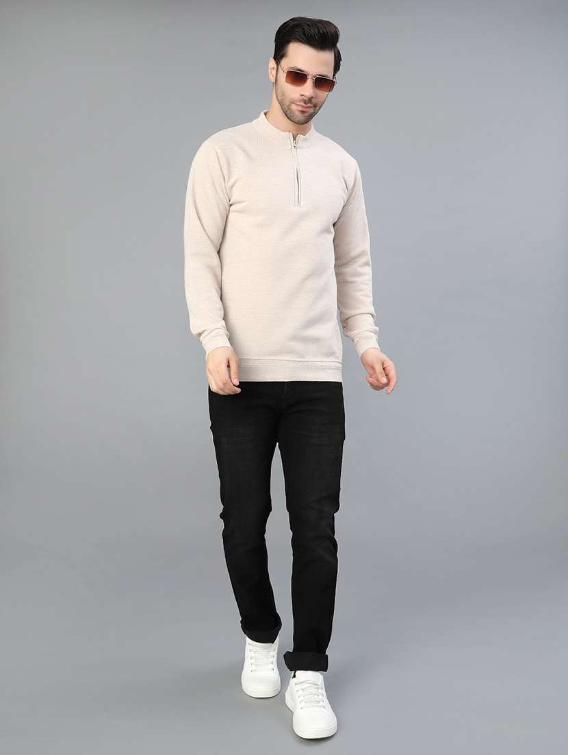 men solid long sleeve regular fit pullover  - 21959709 -  Standard Image - 4