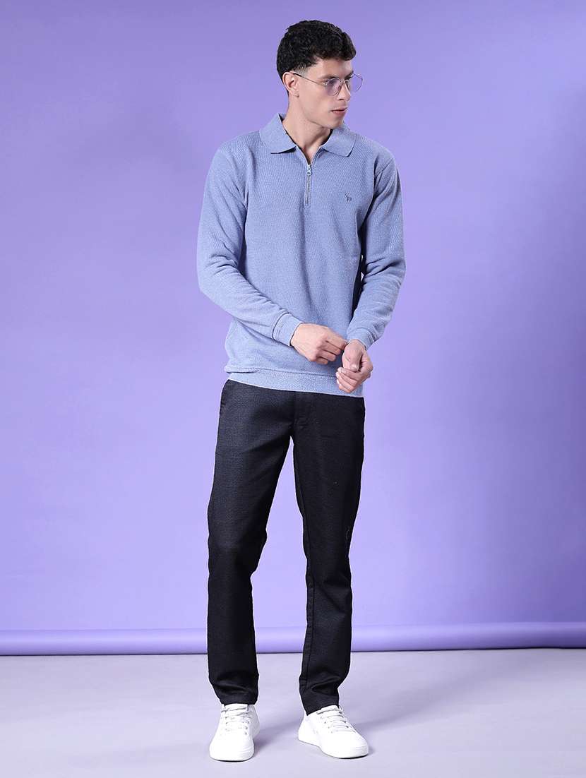 men solid long sleeve regular fit pullover - 21959712 -  Standard Image - 4