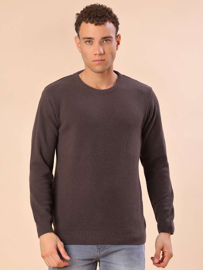 men self design long sleeve regular fit pullover - 21959713 -  Standard Image - 1