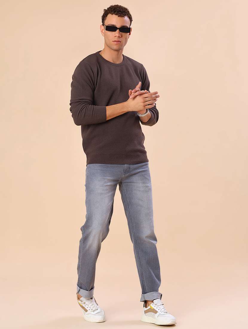 men self design long sleeve regular fit pullover - 21959713 -  Standard Image - 4
