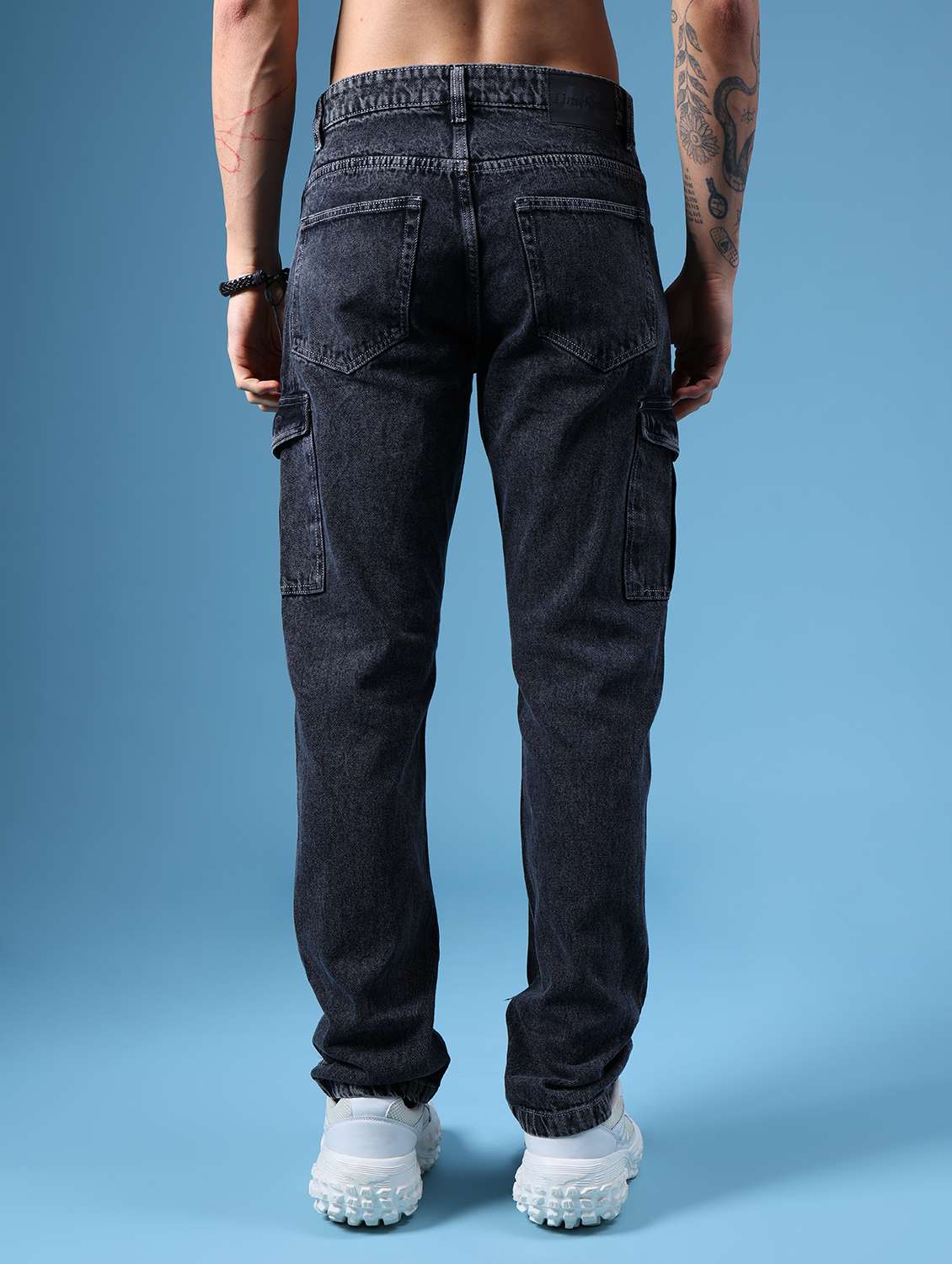 dark grey cotton polyester denim jeans - 21959775 - Standard Image - 4