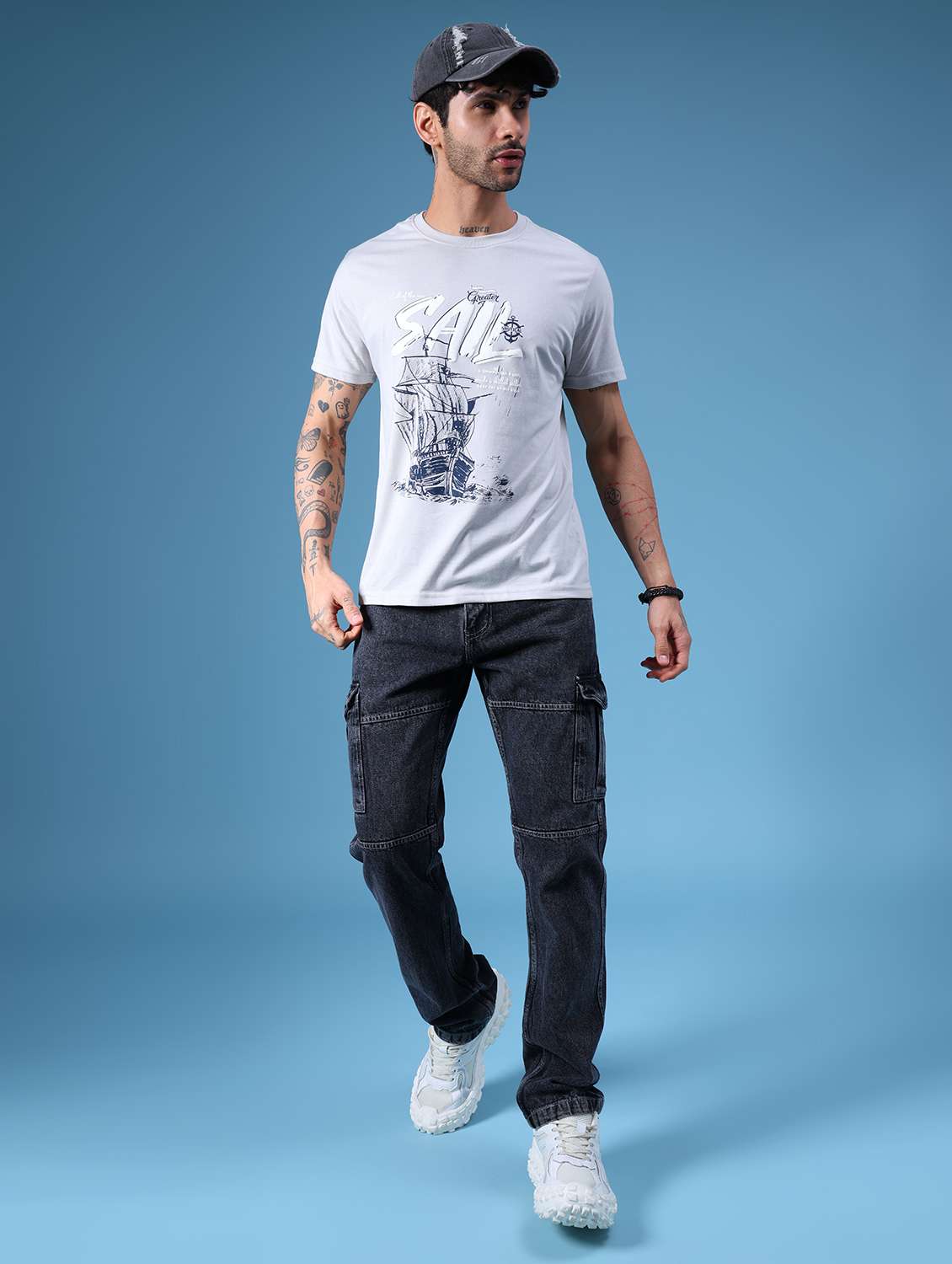 dark grey cotton polyester denim jeans - 21959775 - Standard Image - 6