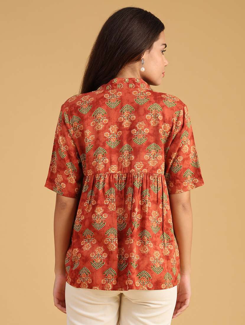 women floral print v neck top - 21959796 -  Standard Image - 4