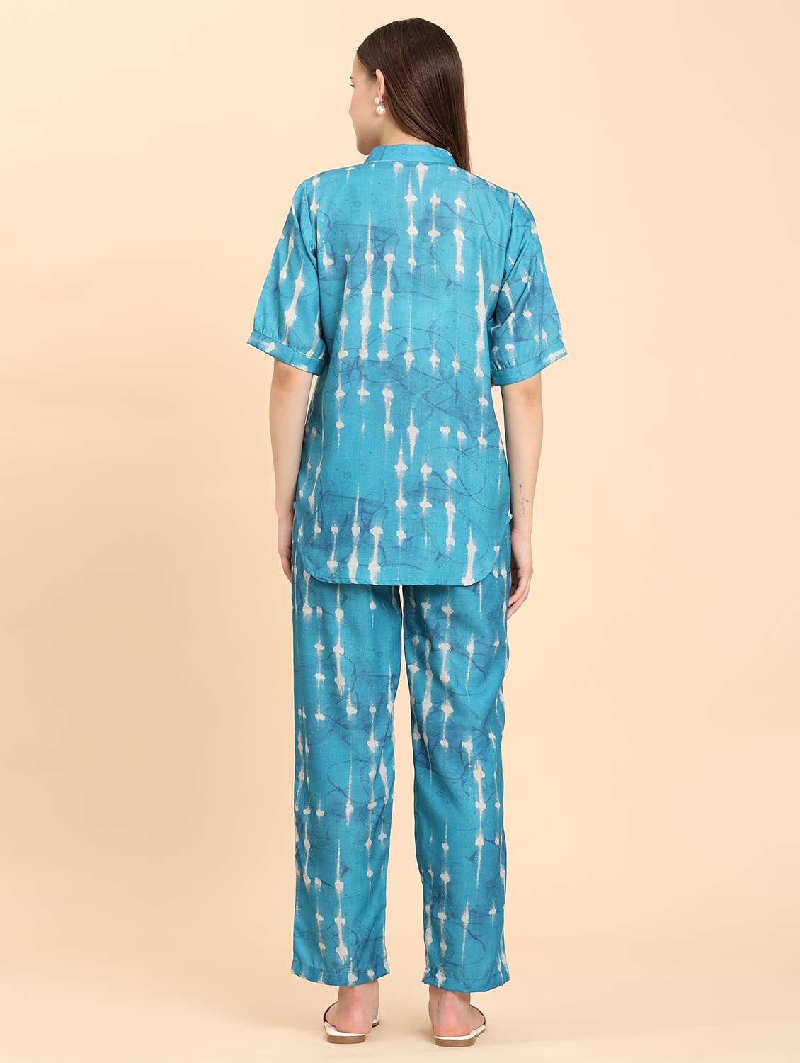 women printed top and trouser co-ord set - 21959823 - Standard Image - 4