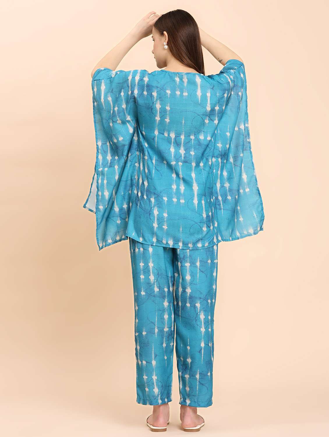 women tie & dye top and trouser co-ord set - 21959827 - Standard Image - 4