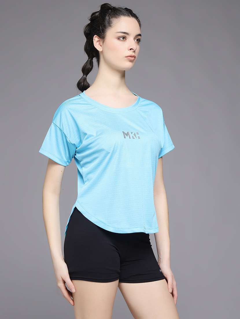 women typography prnted dri-fit sports t-shirt - 21959857 -  Standard Image - 1