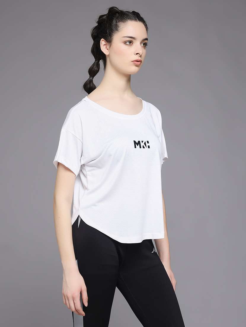 women typography prnted dri-fit sports t-shirt - 21959860 -  Standard Image - 1