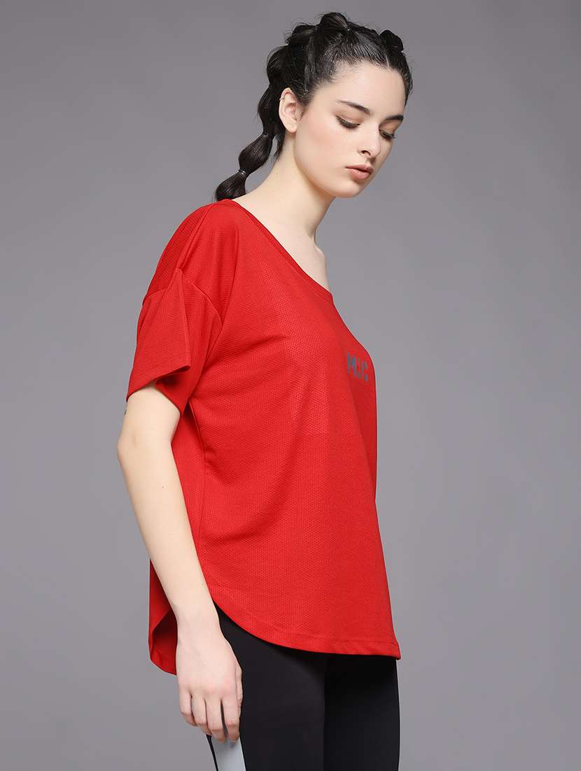 women typography prnted dri-fit sports t-shirt - 21959861 -  Standard Image - 1