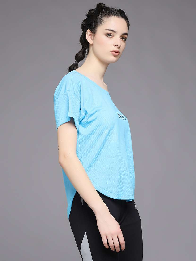 women typography printed dri-fit sports t-shirt - 21959864 -  Standard Image - 1