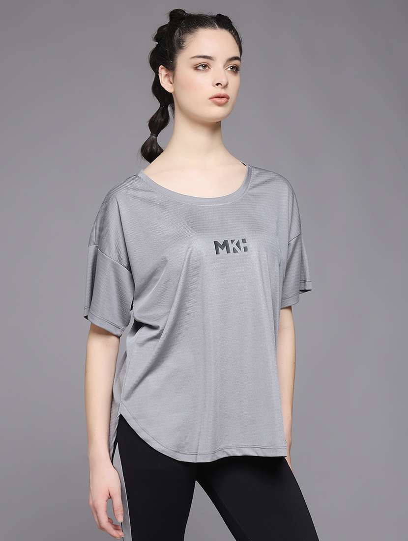 women typography printed dri-fit sports t-shirt - 21959866 -  Standard Image - 1