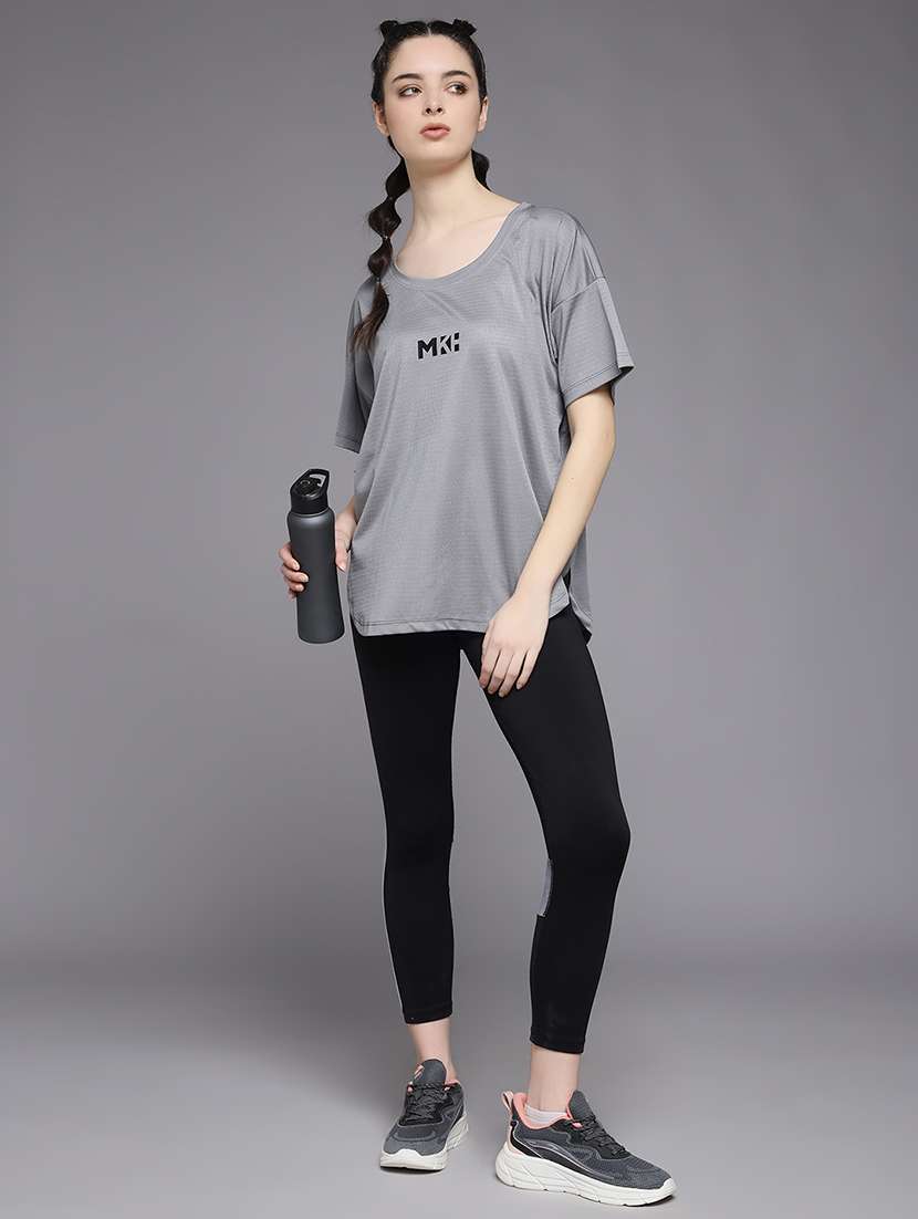 women typography printed dri-fit sports t-shirt - 21959866 -  Standard Image - 4