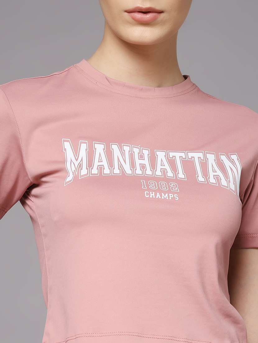 women printed dri-fit crop sports t-shirt - 21959875 -  Standard Image - 6