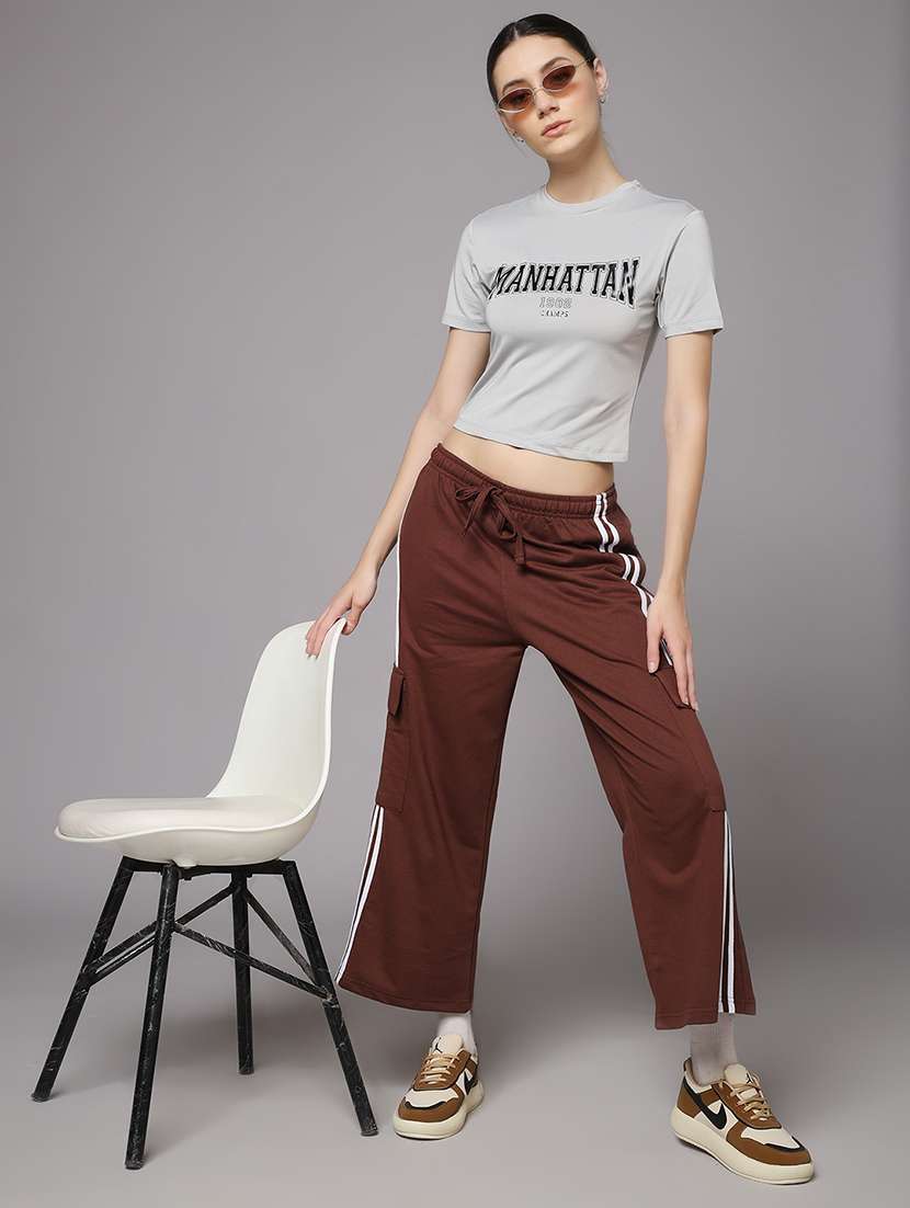 women printed dri-fit crop sports t-shirt - 21959877 -  Standard Image - 4