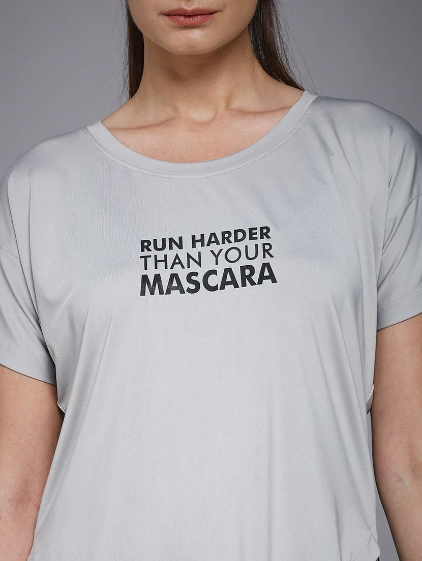 women typography prnted dri-fit sports t-shirt - 21959882 -  Standard Image - 4