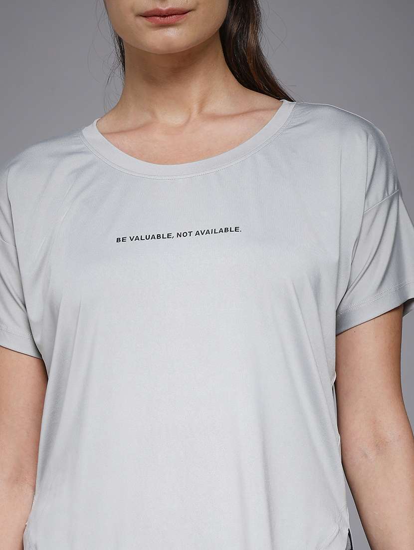 women typography prnted dri-fit sports t-shirt - 21959891 -  Standard Image - 4