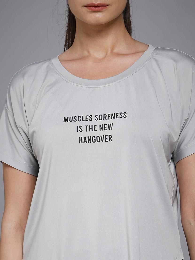 women typography prnted dri-fit sports t-shirt - 21959893 - Standard Image - 4