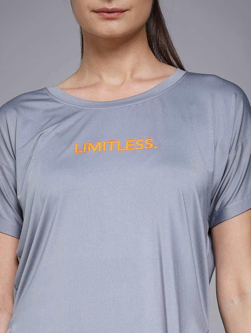 women typography prnted dri-fit sports t-shirt - 21959896 -  Standard Image - 4