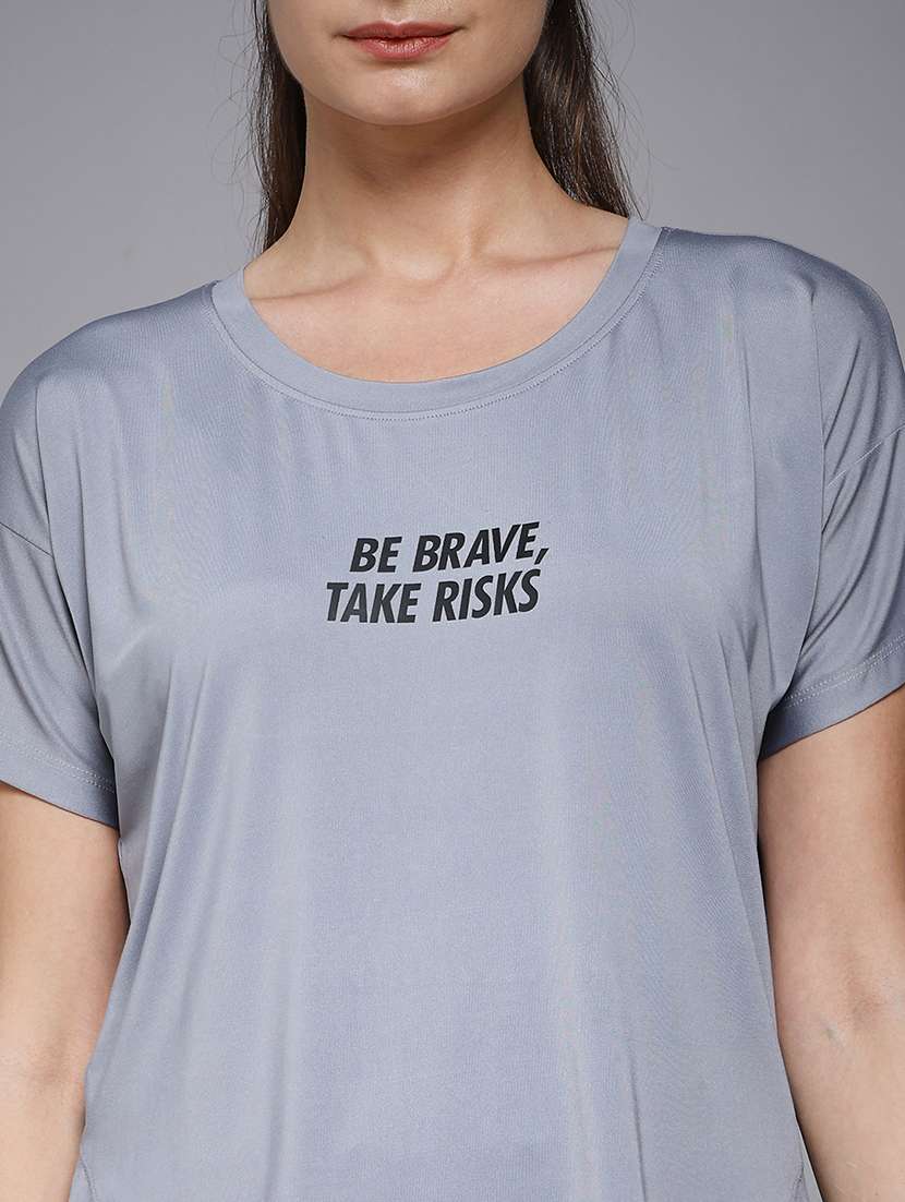 women typography prnted dri-fit sports t-shirt - 21959898 -  Standard Image - 4