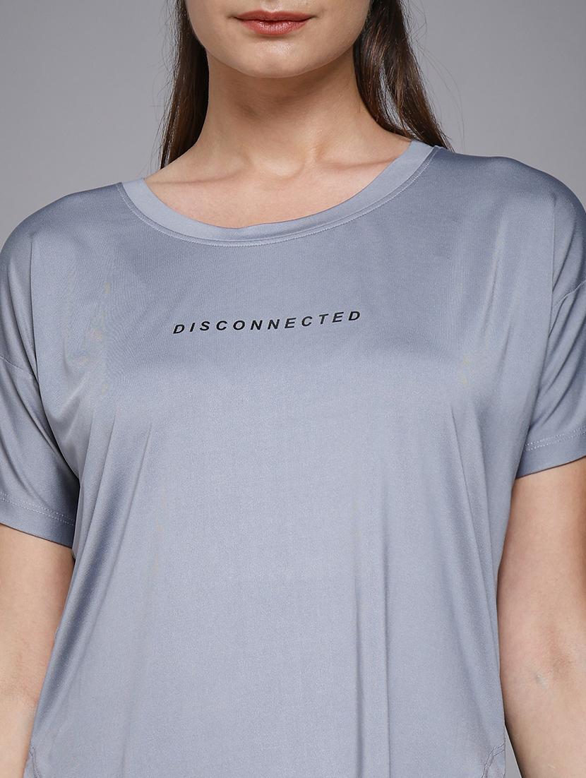 women typography prnted dri-fit sports t-shirt - 21959900 - Standard Image - 4