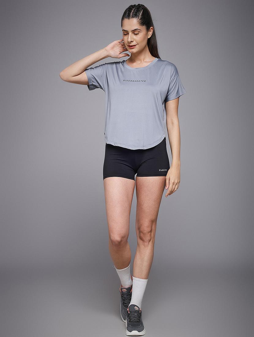 women typography prnted dri-fit sports t-shirt - 21959900 - Standard Image - 6