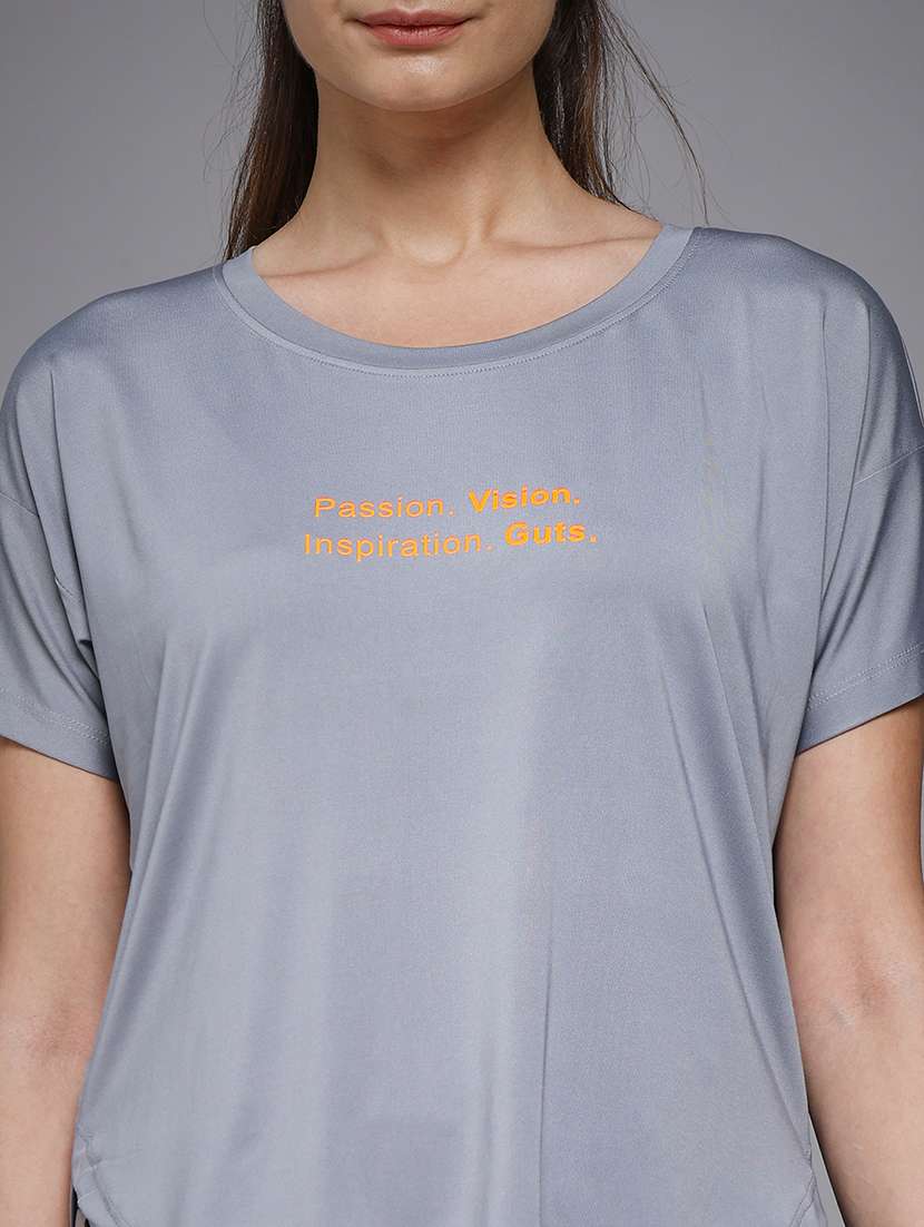 women typography prnted dri-fit sports t-shirt - 21959902 -  Standard Image - 4