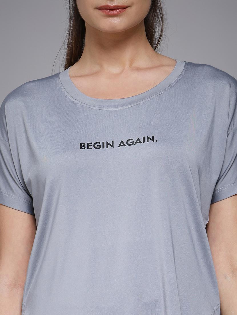 women typography prnted dri-fit sports t-shirt - 21959904 -  Standard Image - 4