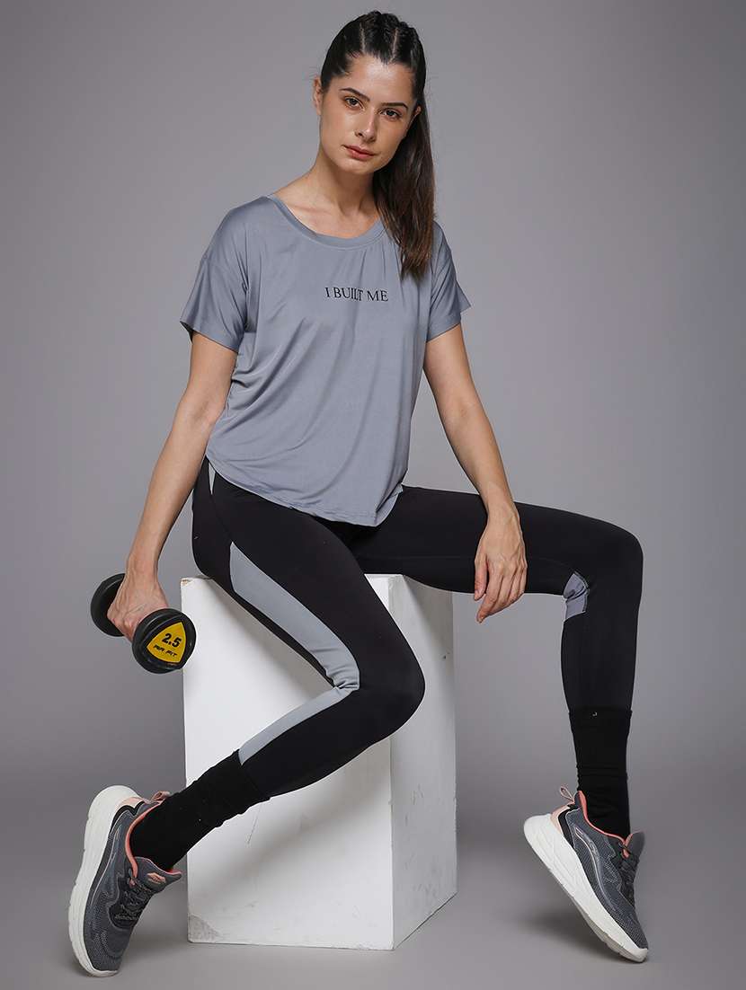 women typography prnted dri-fit sports t-shirt - 21959909 -  Standard Image - 6