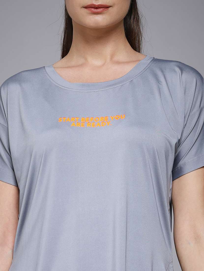 women typography prnted dri-fit sports t-shirt - 21959911 -  Standard Image - 4