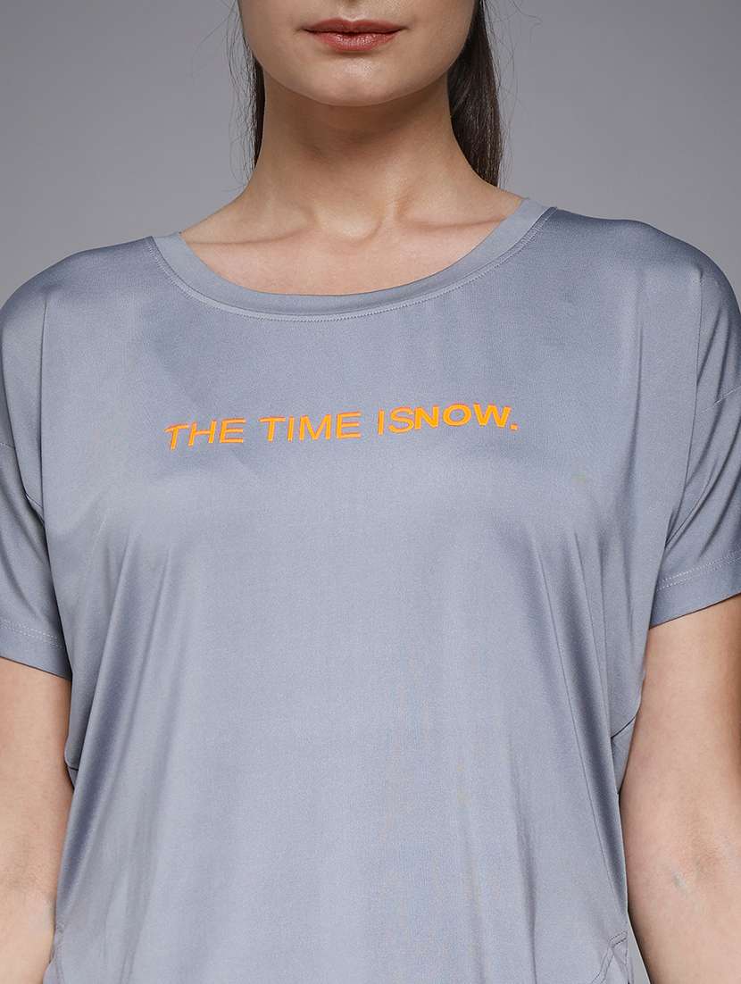 women typography prnted dri-fit sports t-shirt - 21959915 -  Standard Image - 4