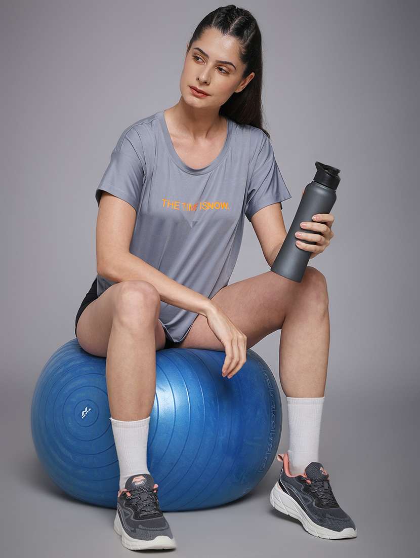 women typography prnted dri-fit sports t-shirt - 21959915 -  Standard Image - 6