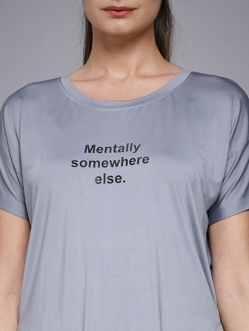 women typography prnted dri-fit sports t-shirt - 21959916 -  Standard Image - 4