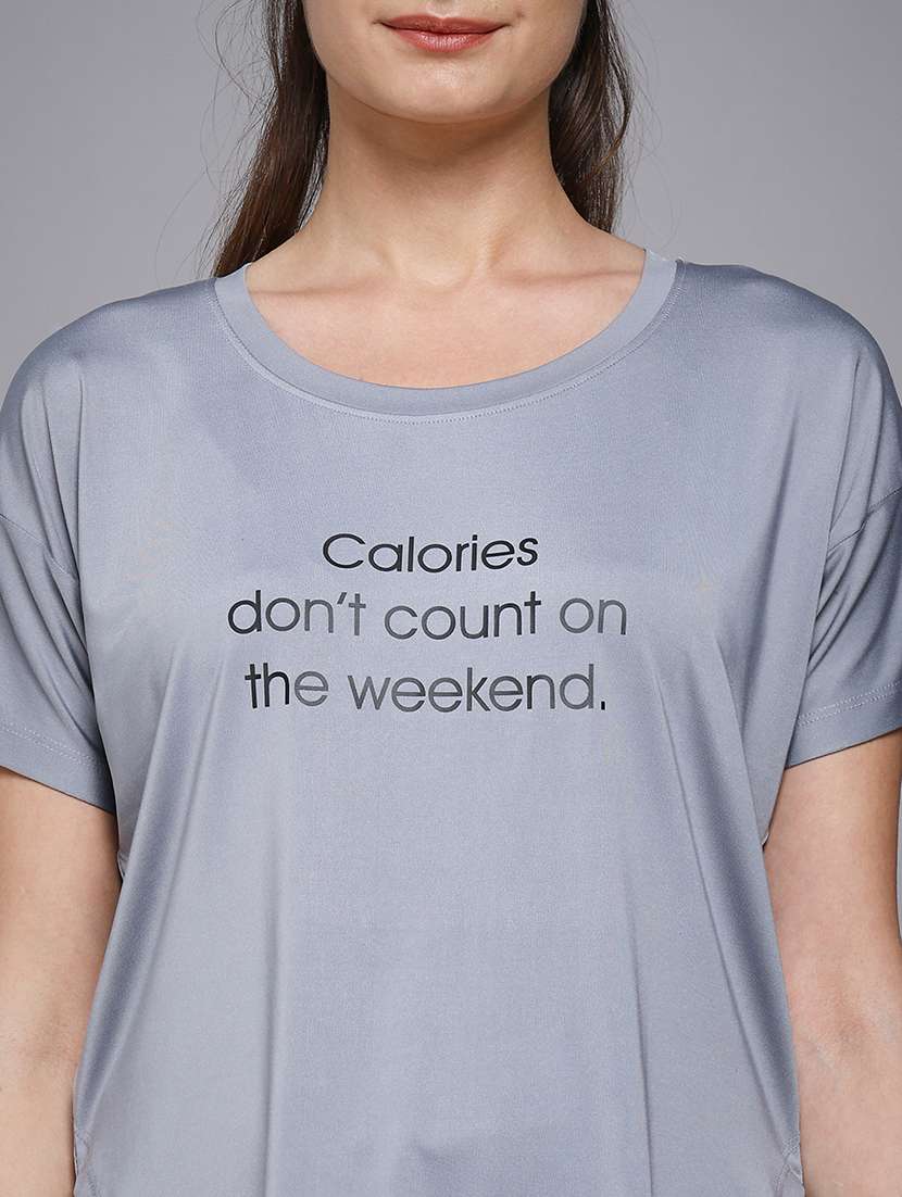 women typography prnted dri-fit sports t-shirt - 21959917 -  Standard Image - 4