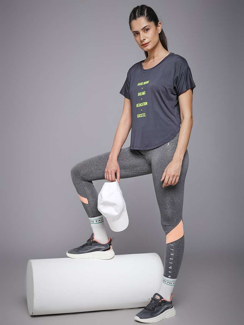 women typography prnted dri-fit sports t-shirt - 21959924 -  Standard Image - 6