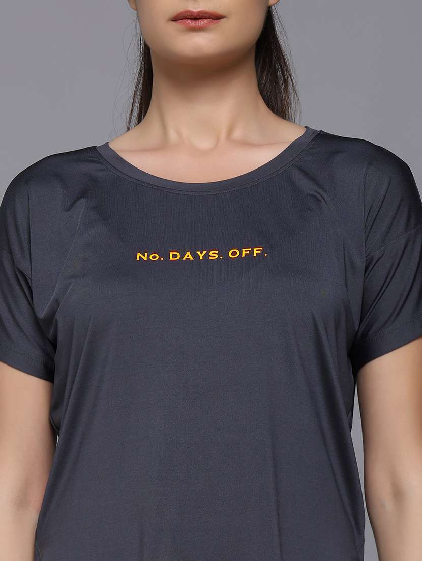women typography prnted dri-fit sports t-shirt - 21959931 -  Standard Image - 4