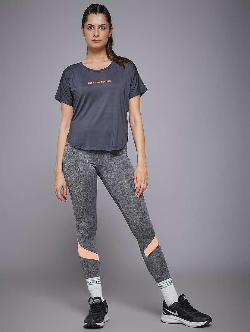 women typography prnted dri-fit sports t-shirt - 21959932 -  Standard Image - 6