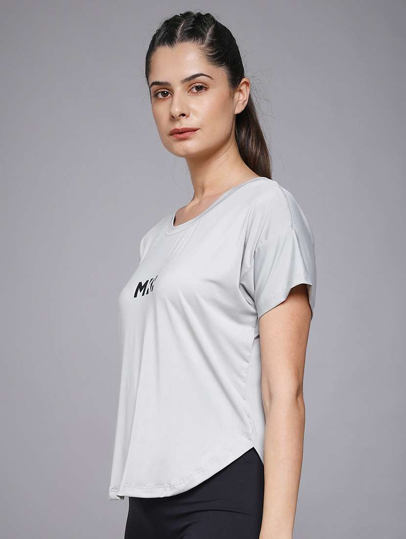 women typography prnted dri-fit sports t-shirt - 21959968 -  Standard Image - 1