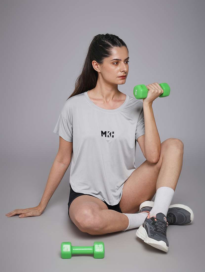 women typography prnted dri-fit sports t-shirt - 21959968 -  Standard Image - 6