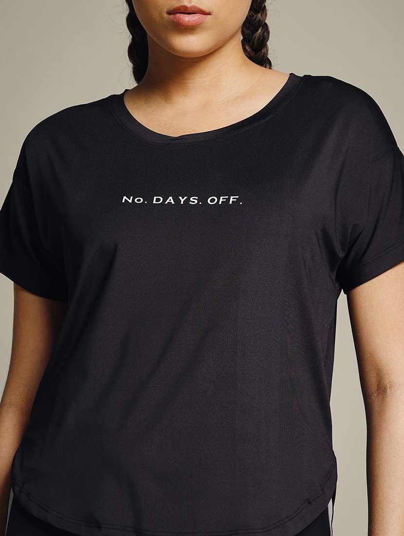 women typography prnted dri-fit sports t-shirt - 21959984 -  Standard Image - 4