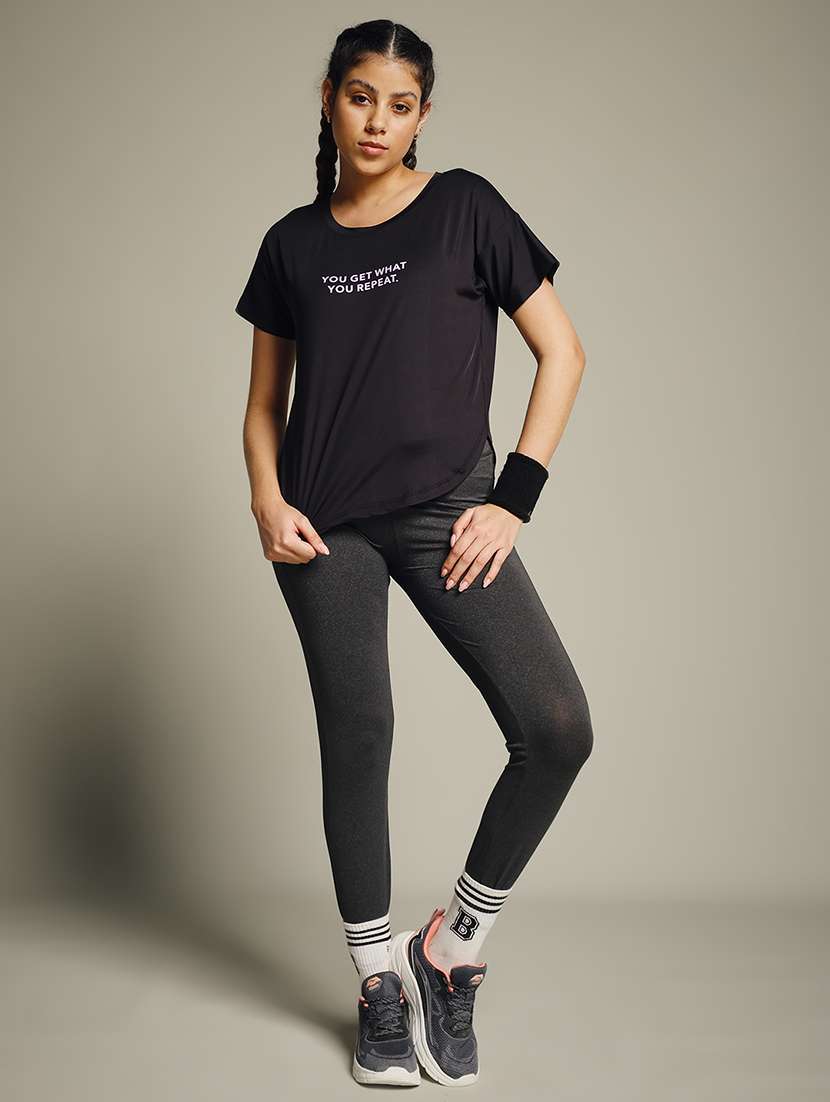 women typography prnted dri-fit sports t-shirt - 21959986 -  Standard Image - 6