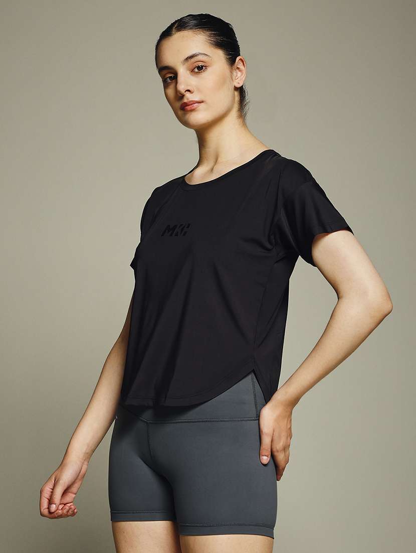 women typography prnted dri-fit sports t-shirt - 21959990 -  Standard Image - 1