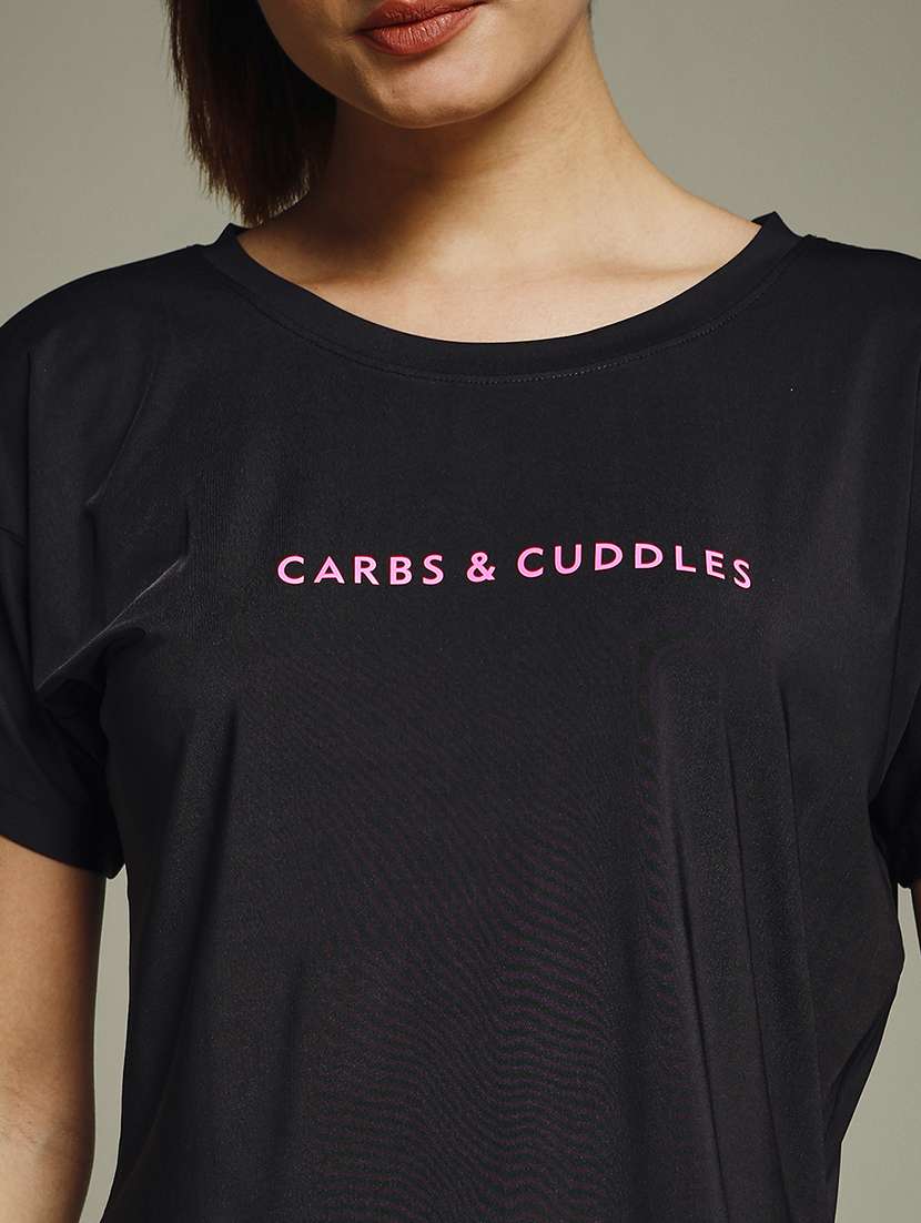 women typography prnted dri-fit sports t-shirt - 21960015 -  Standard Image - 4