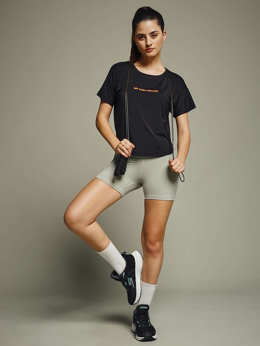 women typography prnted dri-fit sports t-shirt - 21960016 -  Standard Image - 6