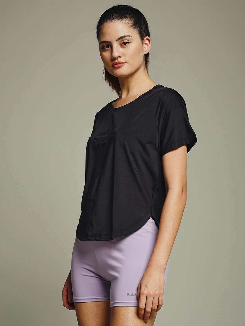 women typography prnted dri-fit sports t-shirt - 21960020 -  Standard Image - 1