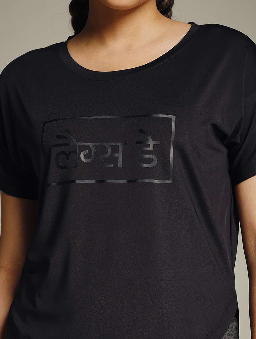 women typography prnted dri-fit sports t-shirt - 21960027 -  Standard Image - 4