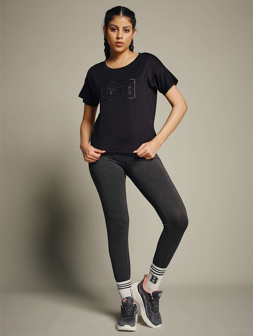 women typography prnted dri-fit sports t-shirt - 21960027 -  Standard Image - 6