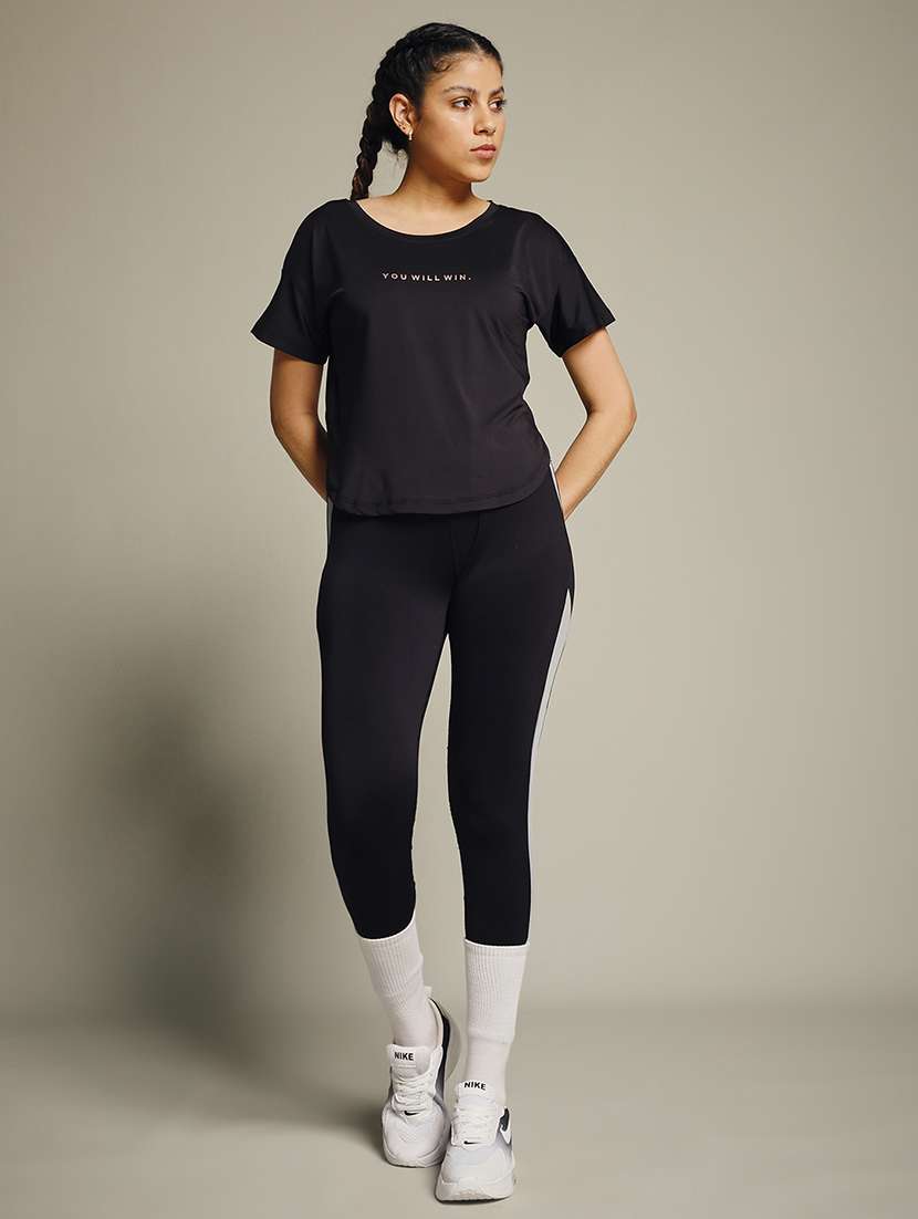 women typography prnted dri-fit sports t-shirt - 21960031 -  Standard Image - 6