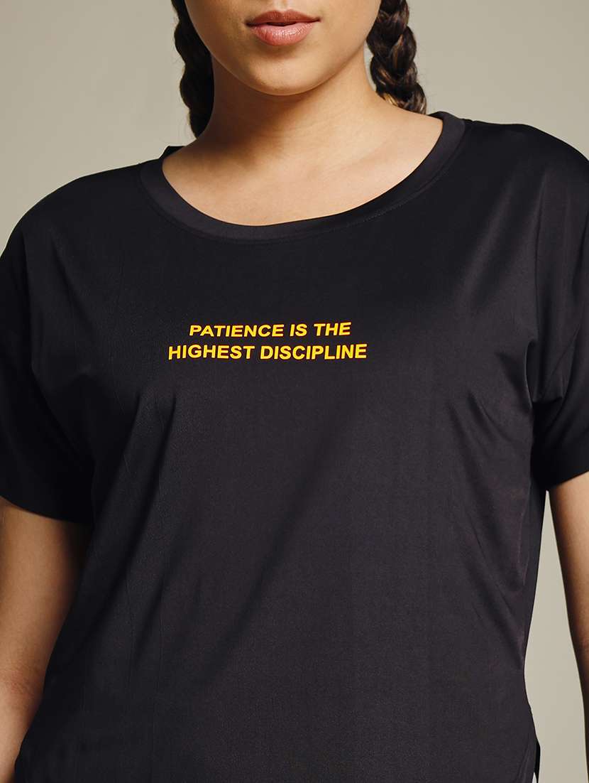 women typography prnted dri-fit sports t-shirt - 21960046 -  Standard Image - 4