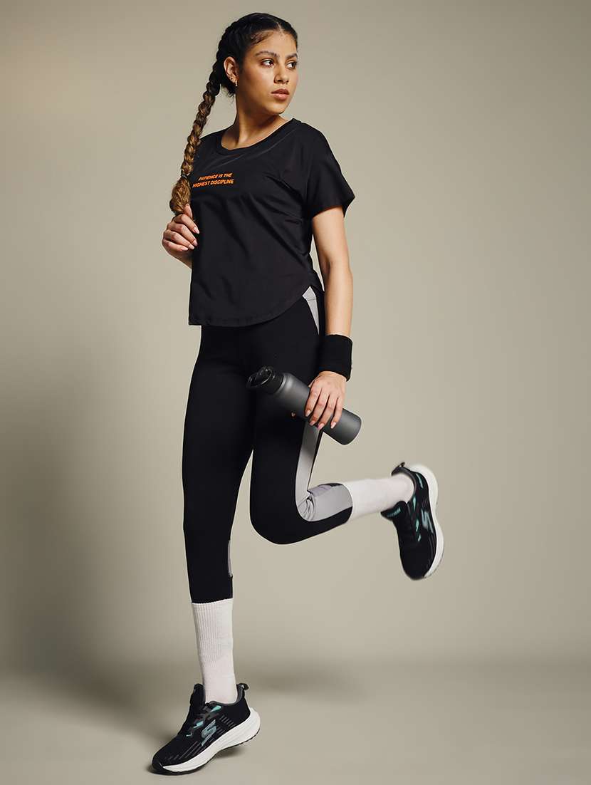 women typography prnted dri-fit sports t-shirt - 21960046 -  Standard Image - 6