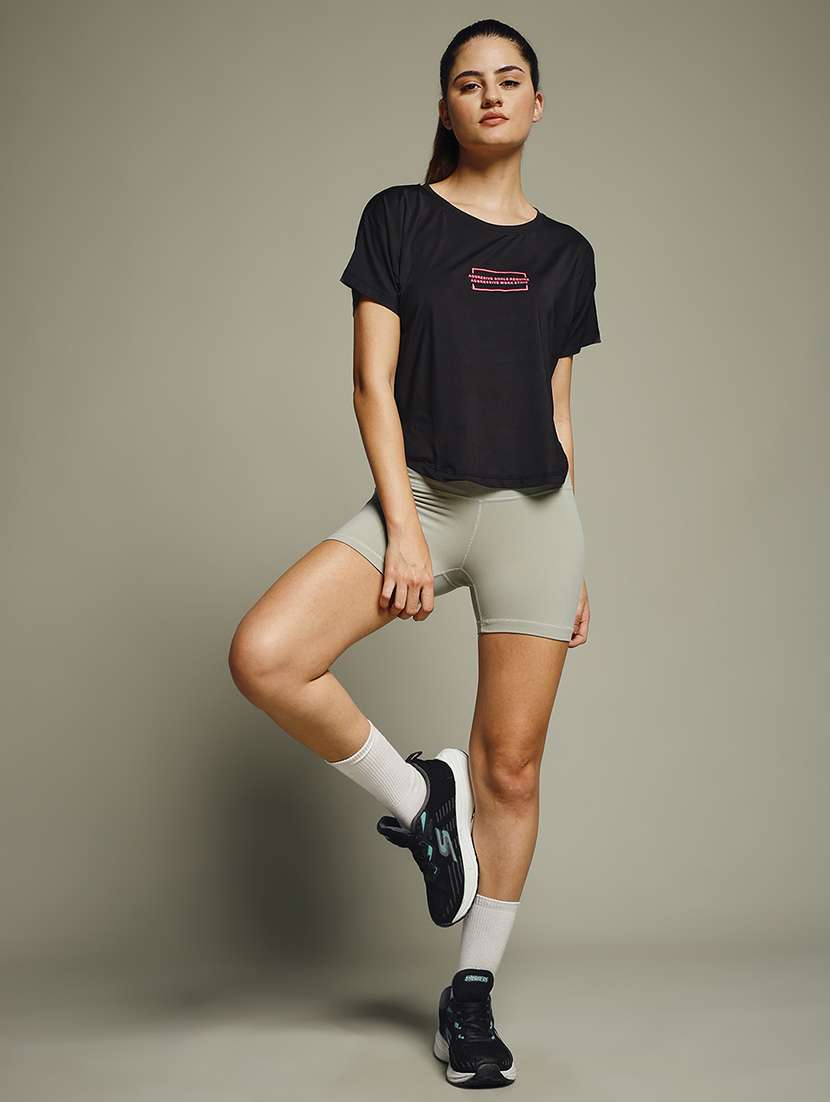 women typography prnted dri-fit sports t-shirt - 21960047 -  Standard Image - 6